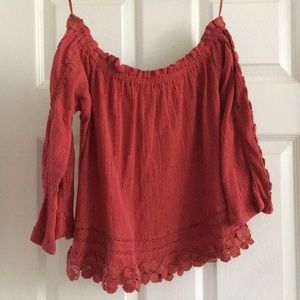 Topshop off the shoulder top